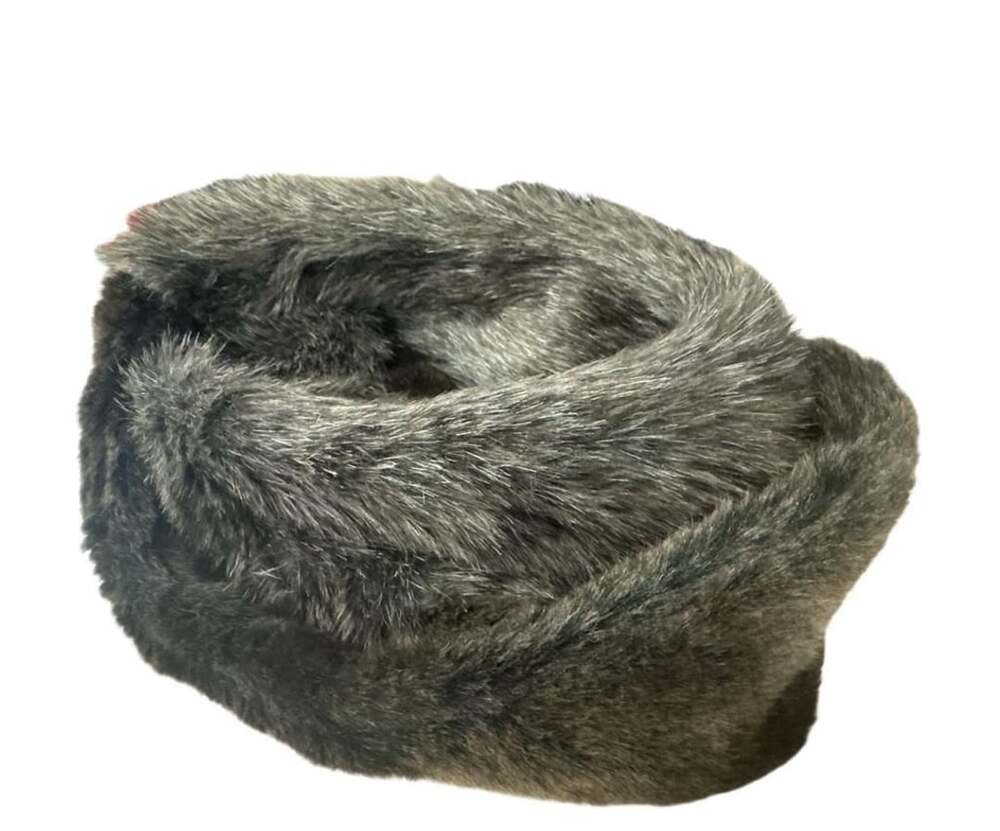 Parkhurst Faux Fur Neck Warmer Infinity Scarf Gray Brown